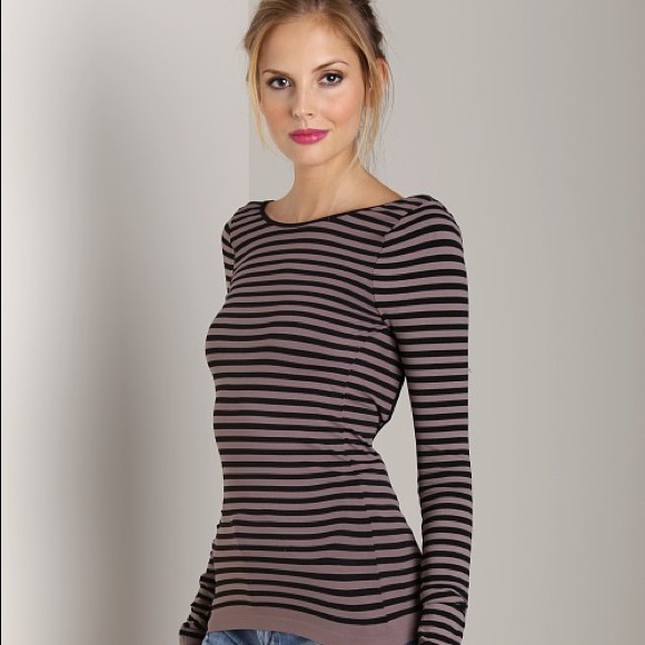 Free People Striped Long Sleeve Low Back :: XS/S - Picture 6 of 7